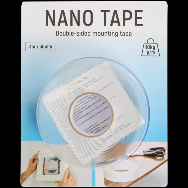 Adhésif Double Face NANO TAPE 30 mm x 3 mètres