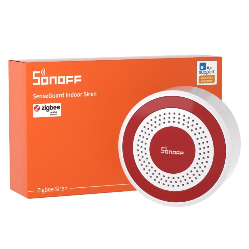 SONOFF SNZB-09P - Sirène intérieure Zigbee 105 dB 10 tonalités SenseGuard