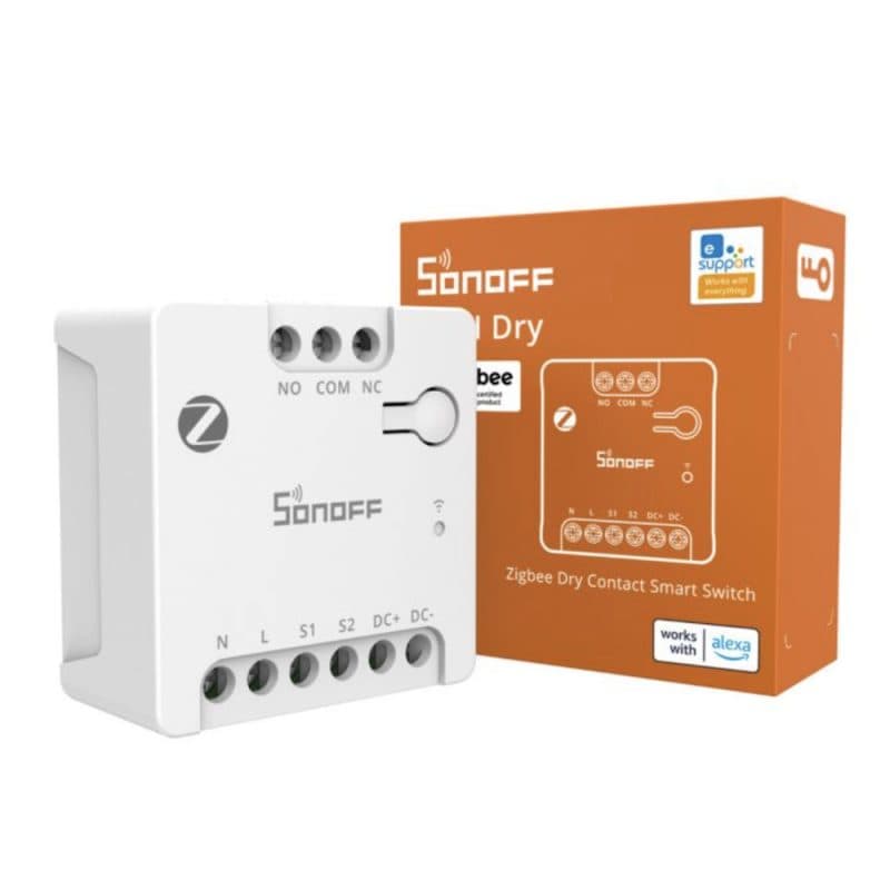 SONOFF MINI-ZBD - Module sortie contact sec NO/NC Zigbee 12-48V DC - 230V AC