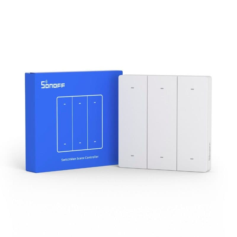 SONOFF - Interrupteur mural connecté WIFI (sur piles) - Blanc