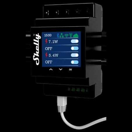 Shelly Pro 4PM: Module rail DIN 4 canaux Wi-Fi avec mesure d'énergie