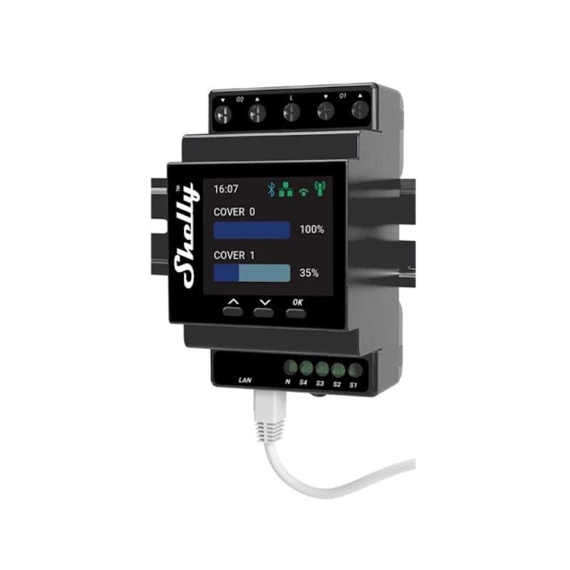 SHELLY - Module rail DIN 2 canaux Wi-Fi pour VR Shelly Pro Dual Cover